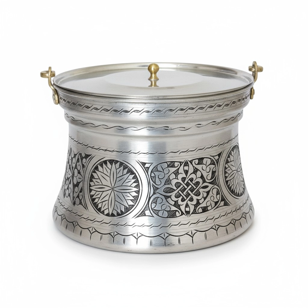 5 Litrelik İşlemeli Eskitme Bakır Bakraç