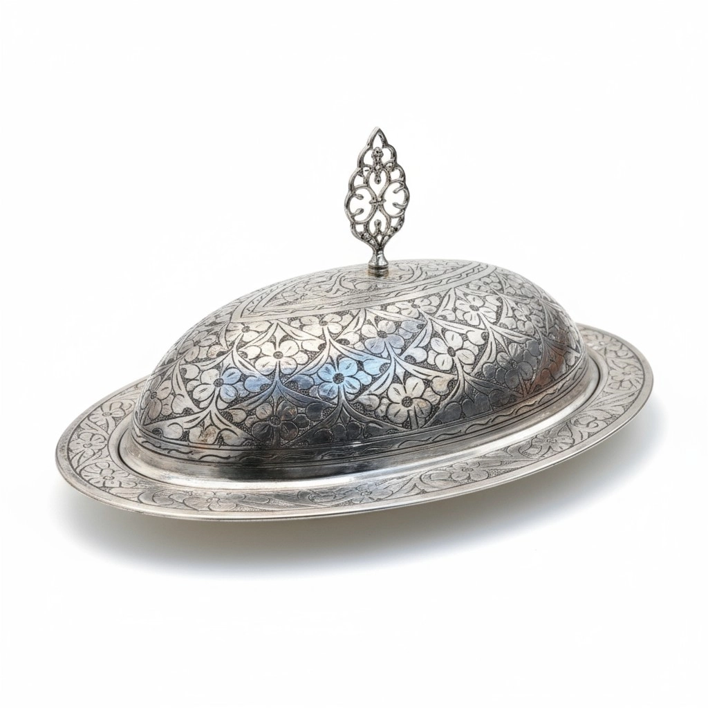 35 cm Ağır İşlemeli Bakır Kayık