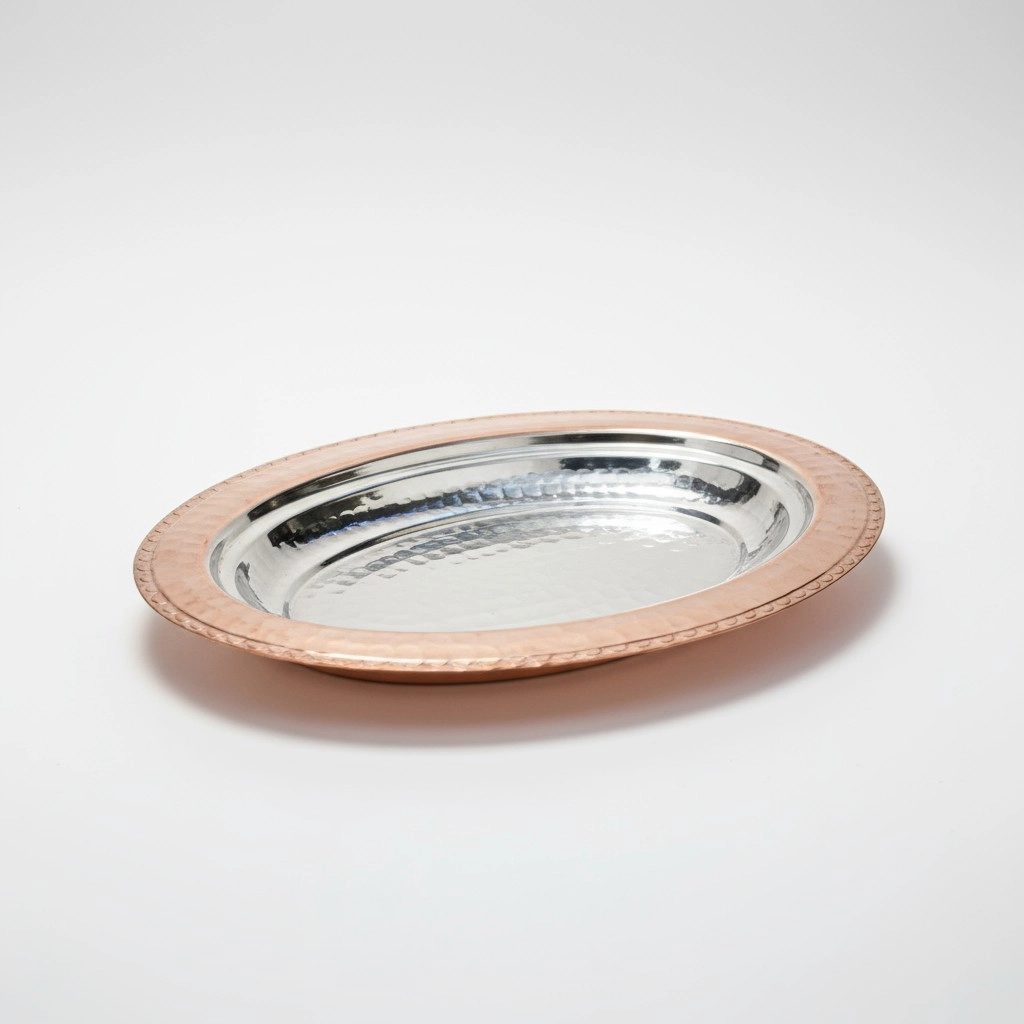 30 cm El Dövme Bakır Kayık Tabak