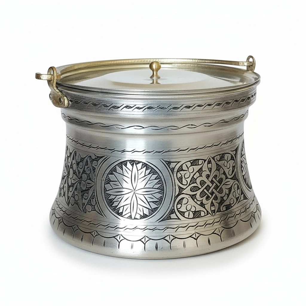 5 Litrelik İşlemeli Eskitme Bakır Bakraç