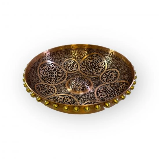Ağır İşlemeli Bakır Hamam Tası