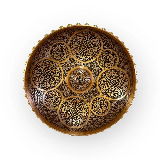Ağır İşlemeli Bakır Hamam Tası