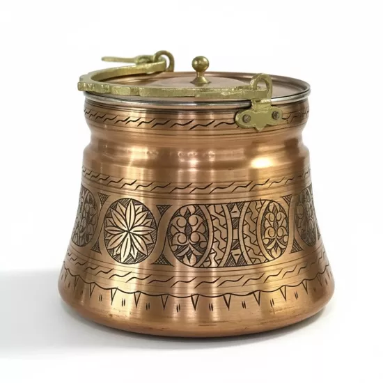 İşlemeli Eskitme Bakır Bakraç (EFMR-1304-5)