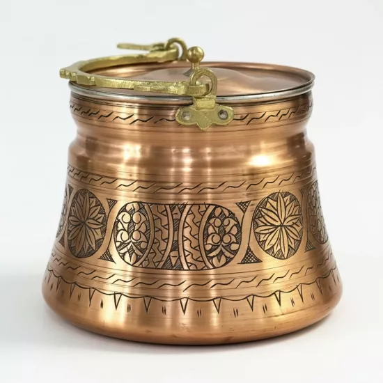 İşlemeli Eskitme Bakır Bakraç (EFMR-1304-5)