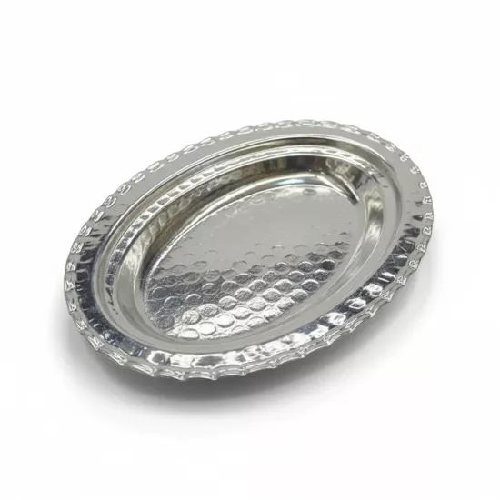 20 cm Çirtikli Oval Kalaylı Mezelik (EFMR-2383-6)