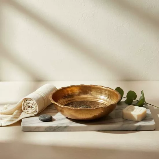 Skoçlu Bakır Hamam Tası 20 cm (EFMR-3502-1)