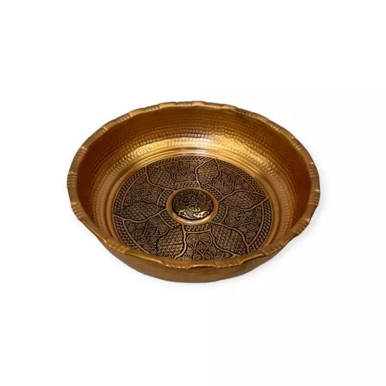 Skoçlu Bakır Hamam Tası 20 cm (EFMR-3502-1)