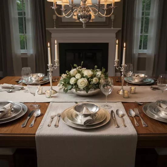 24 Parça Dövme Bakır Yemek Takımı  ( EFMR-1608-6)