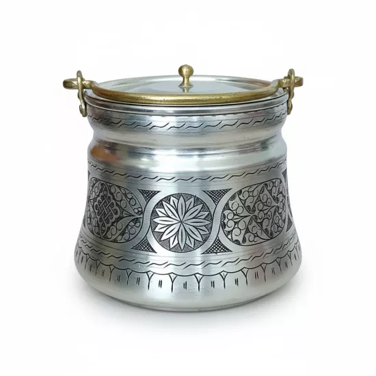 3 Litrelik İşlemeli Eskitme Bakır Bakraç (EFMR-1305-4)