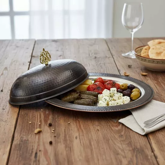 35 cm Oksitli Dövme Bakır Sahan (EFMR-2311-3)