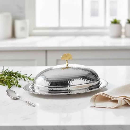 35 cm Dövme Bakır Kayık Sahan (EFMR-2311-2)