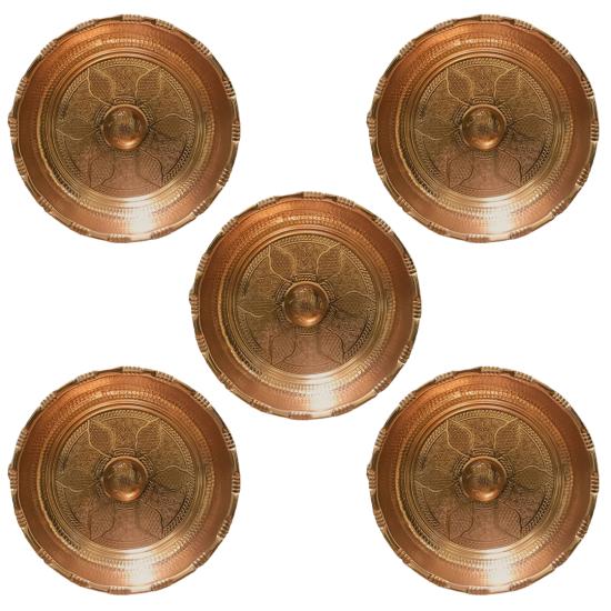 5 Adet Bakır Hamam Tası 20 cm (EFMR-3502-15)