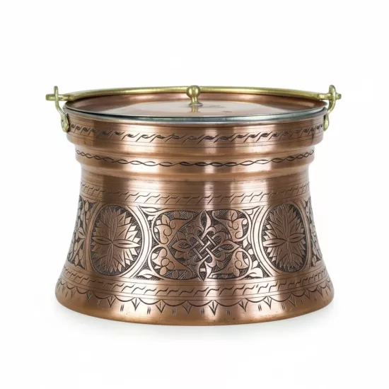 İşlemeli Eskitme Bakır Bakraç (EFMR-1306-5)