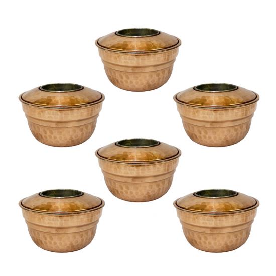 6 Adet Saki Kapalı Bakır Ehli Keyif (EFMR-1710-16)