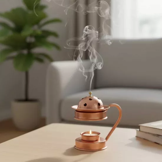 Skoçlu Aromaterapi Bakır Buhurdanlık (EFMR-1083-5)