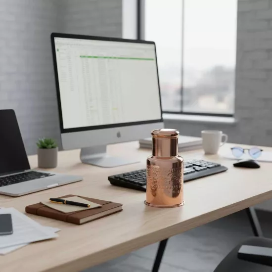 Ayurvedik Bakır Karaf (EFMR-2447-1)