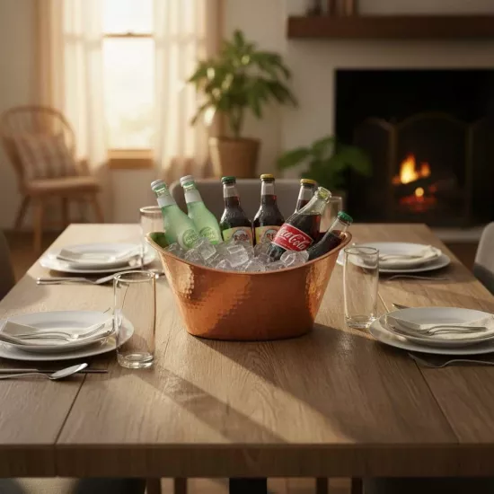 Bakır Küvet Şişe ve Buz Kovası (EFMR-1707-1)