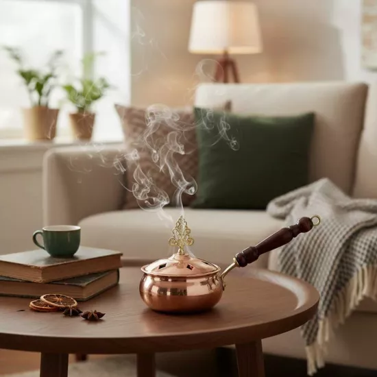 Bakır El Yapımı Tombak Tütsülük (EFMR-1002)