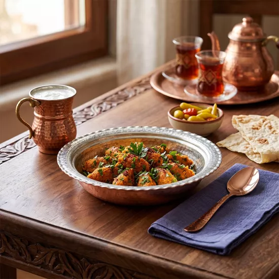 Bakır Yemek Tabağı (EFMR-1610-1)