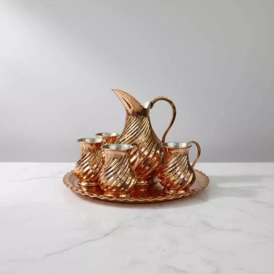 Çeşm-i Bülbül Bakır Sürahi Takımı (EFMR-2445-1)