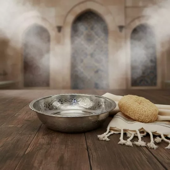 Çirtikli Metal Hamam Tası (EFMR-3621-2)