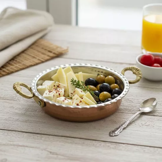 Çirtikli Mini Bakır Tava (EFMR-2025-1)