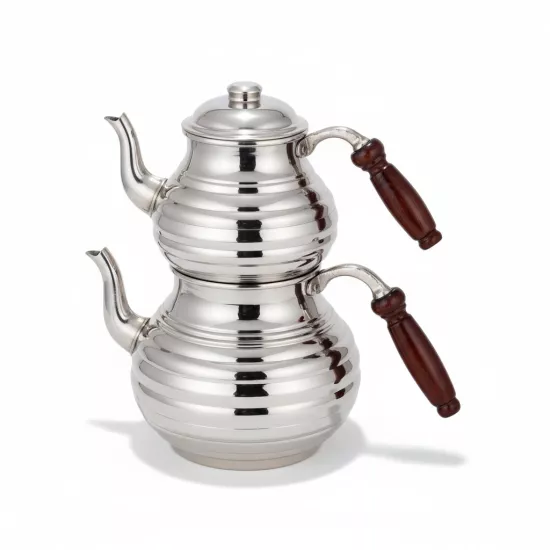 Dilimli Bakır Çaydanlık Orta Boy (EFMR-1513-2)