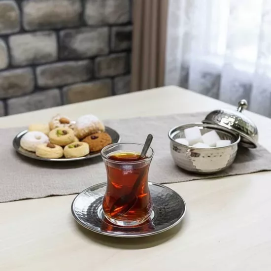 Dövme Bakır Çay Tabağı (EFMR-4103-2)