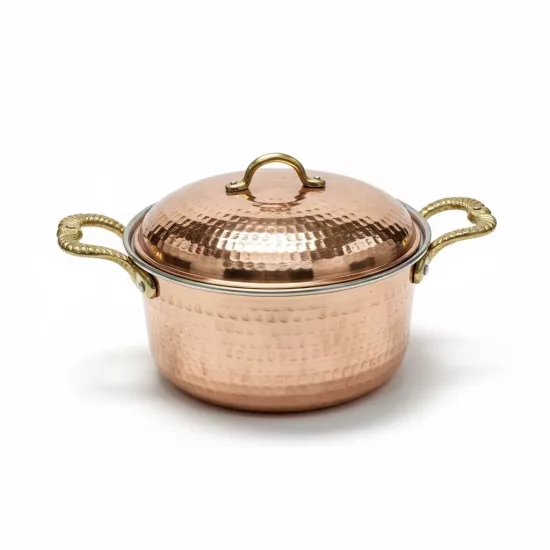 Dövme Bakır Dik Tencere  (EFMR-2801-11)