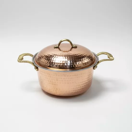 Dövme Bakır Dik Tencere  (EFMR-2801-12)