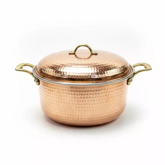 Dövme Bakır Dik Tencere  (EFMR-2801-14)