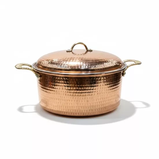 Dövme Bakır Dik Tencere  (EFMR-2801-15)