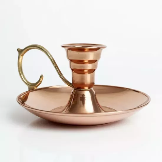 Orijinal Bakır Düz Şinanay Mumluk (EFMR-1091-1)