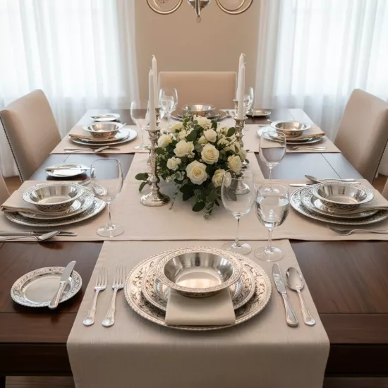 24 Pc. İşlemeli Bakır Yemek Takımı  ( EFMR-1609-4)