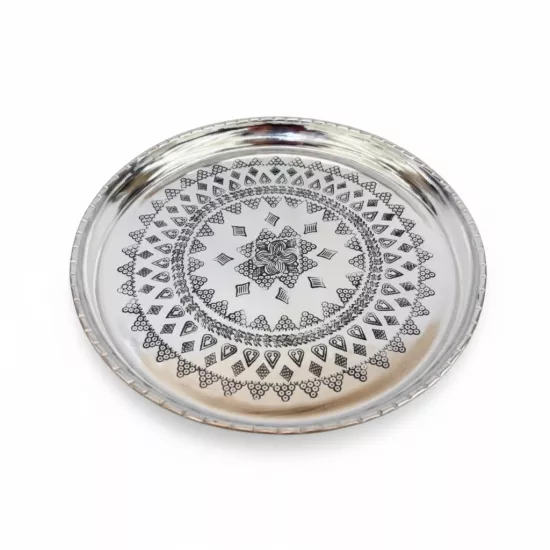 Zımba İşlemeli Tepsi 23 cm (EFMR-2924-4)