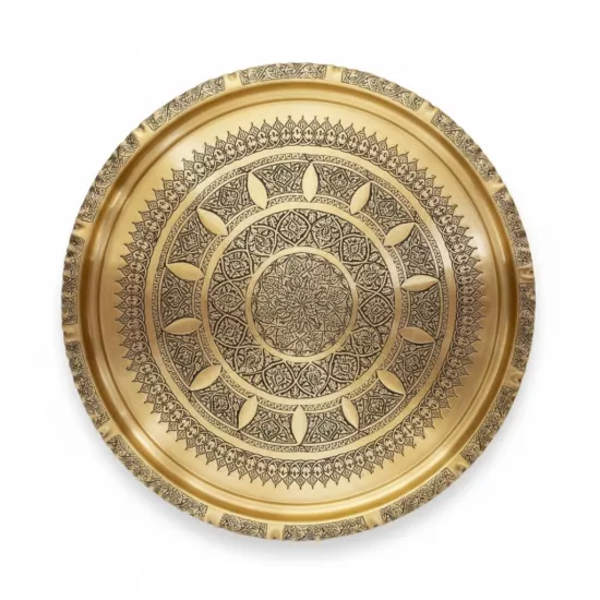 55 cm  Skoç Eskitme İşlemeli  Sini (EFMR-5002-5)