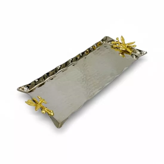 Dövme Fırfırlı Dikdörtgen Tepsi (EFMR-2959-2)