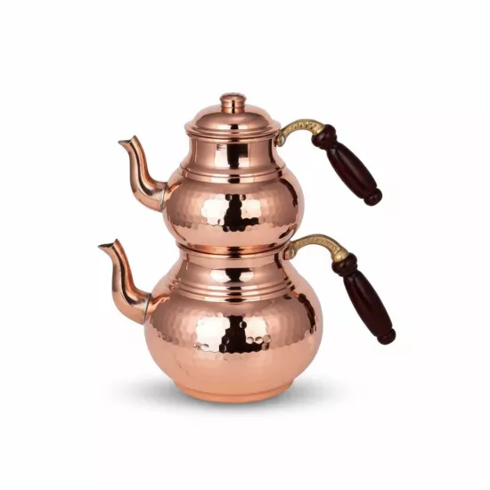 Küçük Boy Dövme Bakır Çaydanlık,  (EFMR-1502-1)