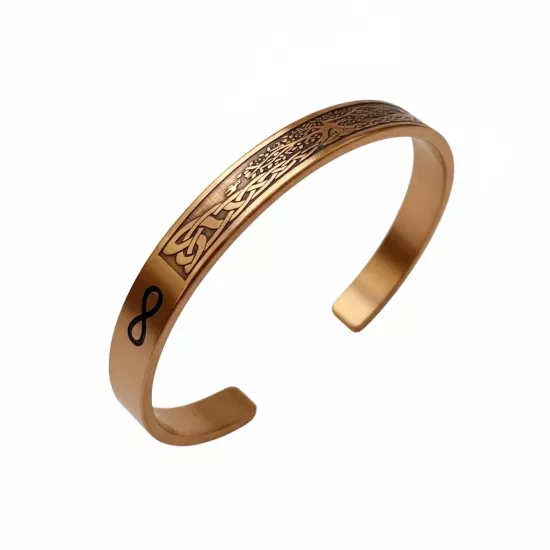 Hayat Ağacı Desenli Bakır Bileklik (EFMR-6090)