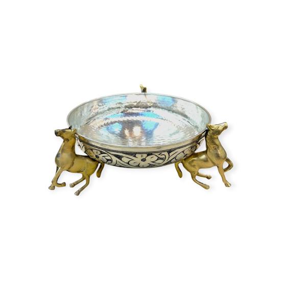 Üç Atlı Bakır İşlemeli Meyvelik  (EFMR-1827-43)