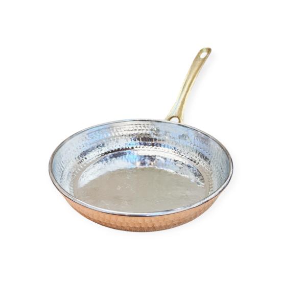 Tek Kulplu Dövme Bakır Tava (EFMR-2745-15)