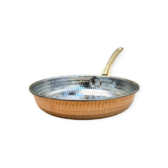 Tek Kulplu Dövme Bakır Tava (EFMR-2745-14)