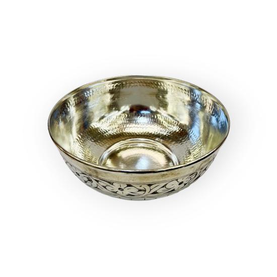 İşlemeli Eskitme Bakır Salata Kasesi (EFMR-2347-4)