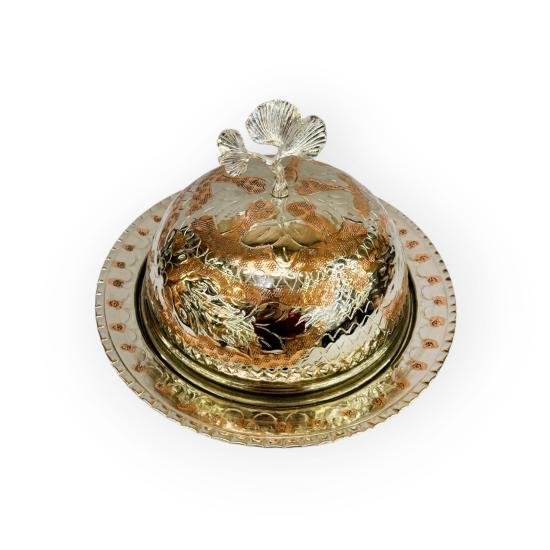 Renkli İşlemeli Bakır Pilavlık No: 1 (EFMR-2374-7)