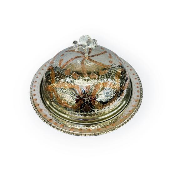 Renkli İşlemeli Bakır Pilavlık No: 3 (EFMR-2376-7)