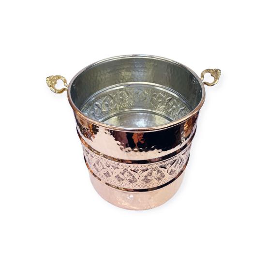 İşlemeli Bakır Köpük Kazanı 32 cm (EFMR-3640-1)