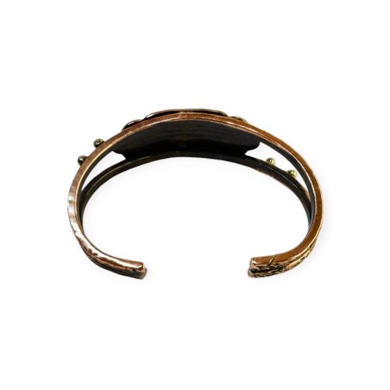 Motifli ve Tuğralı Bakır Bileklik  (EFMR-6138-3)