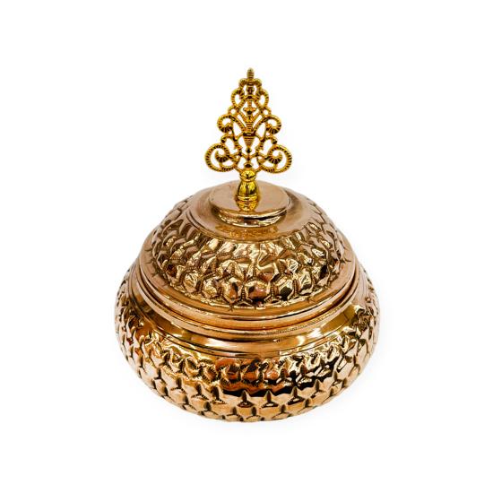 Petek Desenli Tombak Bakır Şekerlik (EFMR-2622-1)