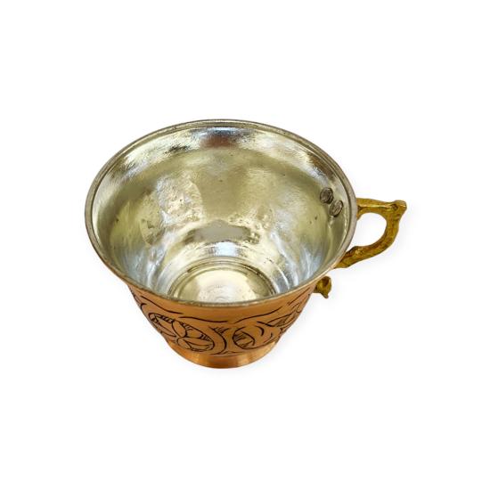 İşlemeli Eskitme Bakır Tas (EFMR-1104-5)