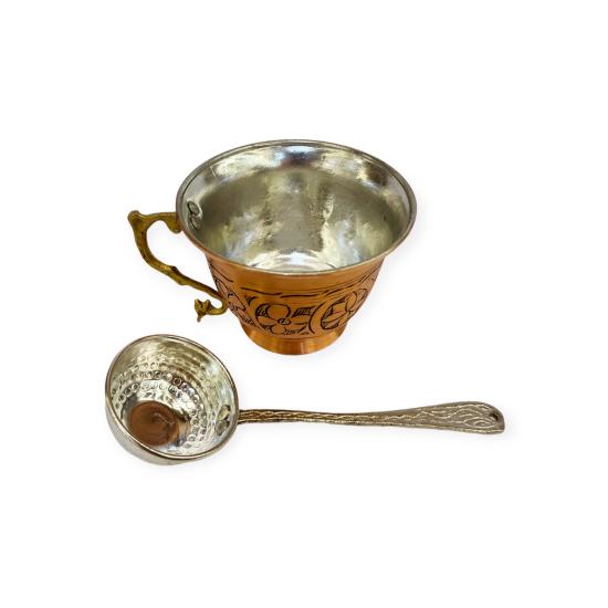 El İşlemeli Bakır Ayran Tası (EFMR-1105-5)